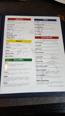 Menu photo 8 Albarran's Mexican Bar & Grill Lubbock, TX