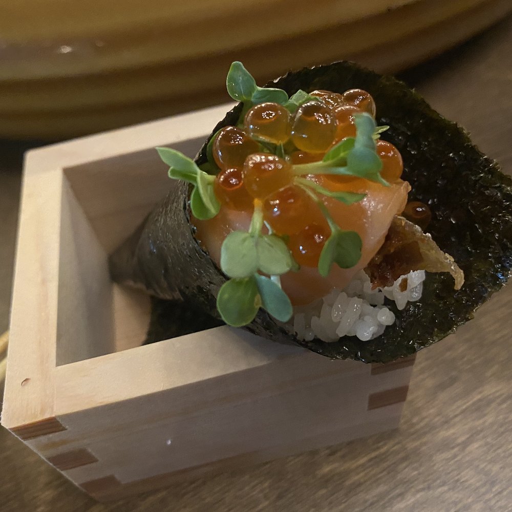 Edoko Omakase - Salmon lovers roll - Sushi Bars Near Me - Irving, Texas Edoko Omakase - Salmon lovers roll - Sushi Bars Near Me - Irving, Texas