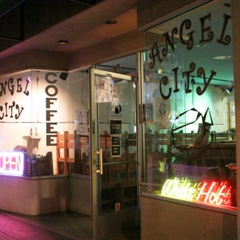 Angel City - The Angel City Cafe in the evening hours. - Coffee & Tea Near Me - Bellflower, California Angel City - The Angel City Cafe in the evening hours. - Coffee & Tea Near Me - Bellflower, California