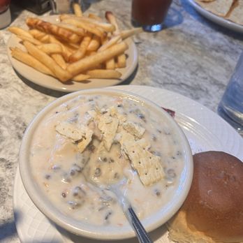 Tobies Restaurant & Bakery - Chicken wild rice soup bowl and side fries - Bakeries Near Me - Hinckley, Minnesota Tobies Restaurant & Bakery - Chicken wild rice soup bowl and side fries - Bakeries Near Me - Hinckley, Minnesota