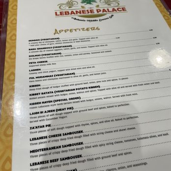 Lebanese Palace - Menu - Lebanese Near Me - Chandler, Arizona