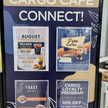 Cargo Cafe - Wateridge - Menu 8/26 - Coffee & Tea Near Me - San Diego, California