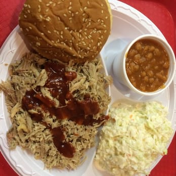Johnny's Barbeque - Pulled Pork Dinner (beans & slaw) - $8.05 - Barbeque Near Me - Gainesville, Georgia
