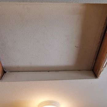 Vukaj Painting - BEFORE Pic:   Part of Access to attic had to be removed by Home Comfort Alliance to install new heating furnace in the attic. - Painters Near Me