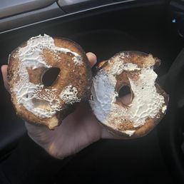 Burnt to a crisp with a ration of cream cheese