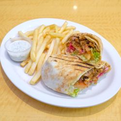 Fattoush Mediterranean Grill - The Chiken wrap combo