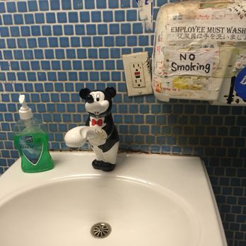Kenka - The bathroom has a mickey faucet - Sushi Bars Near Me - New York, New York