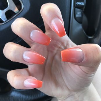 Queen's Nails and Spa - Perfection by Le once again!!! Red-orange ombré dip nails - Nail Salons Near Me - Concord, California Queen's Nails and Spa - Perfection by Le once again!!! Red-orange ombré dip nails - Nail Salons Near Me - Concord, California