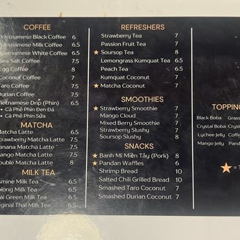 Ca Phe Phin - Menu - Coffee & Tea Near Me - Sacramento, California