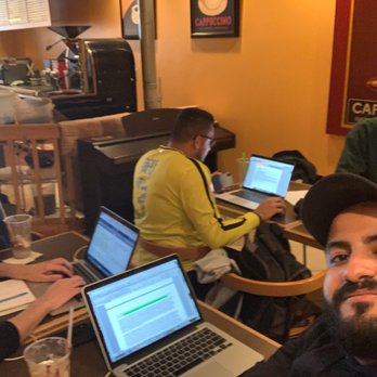 Robert's Cafe - 4 good friends drinking 4 even better coffees, lattes, and more! What a time to be alive. Best study spot in Bayonne. Robert is the MAN! - Coffee & Tea Near Me - Bayonne, New Jersey