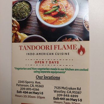 Tandoori Flame - Indian Near Me - Westley, California Tandoori Flame - Indian Near Me - Westley, California