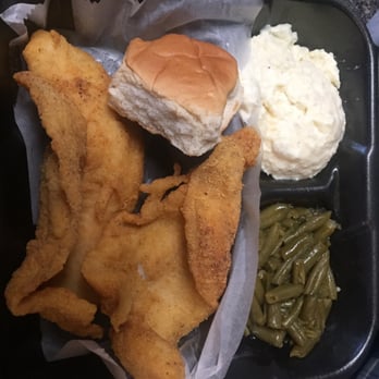 Rice and Roux - Fried catfish dinner with potato salad and green beans --$8.25 - Cajun/Creole Near Me - Baton Rouge, Louisiana Rice and Roux - Fried catfish dinner with potato salad and green beans --$8.25 - Cajun/Creole Near Me - Baton Rouge, Louisiana