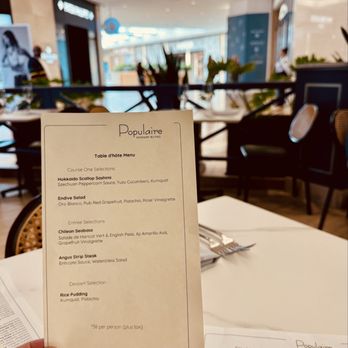 Populaire Modern Bistro - Weekday Table d'hôte Menu - French Near Me - Costa Mesa, California Populaire Modern Bistro - Weekday Table d'hôte Menu - French Near Me - Costa Mesa, California