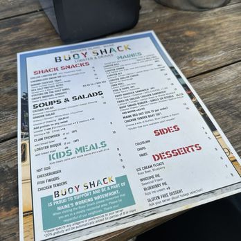 Buoy Shack - Menu - Seafood Near Me - Kittery, Maine
