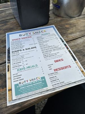 Menu photo 1 Buoy Shack Kittery, ME