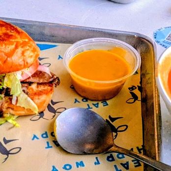 Mendocino Farms - The steak sandwich goes well with a cup of soup! Mine was Tomato with a splash of pesto. - Sandwiches Near Me - Rancho Cucamonga, California Mendocino Farms - The steak sandwich goes well with a cup of soup! Mine was Tomato with a splash of pesto. - Sandwiches Near Me - Rancho Cucamonga, California