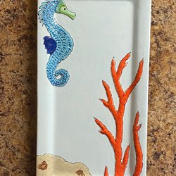 Starving Artist Studio - Seahorse rectangular plate