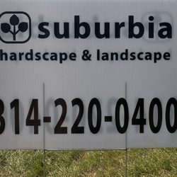Suburbia Hardscape & Landscape - The sign says it all.