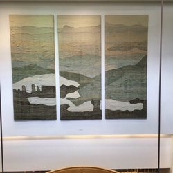 Haywood Regional Medical Center - Beautiful tapestries in front, upper lobby.
