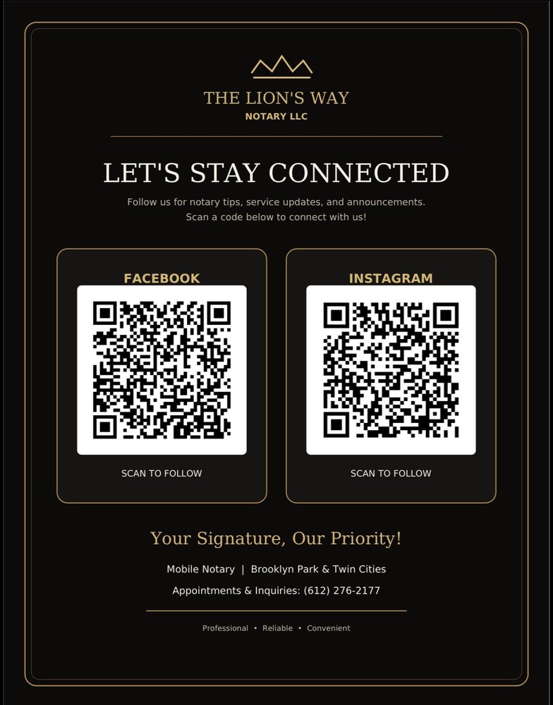 THE LION’S WAY NOTARY - Updated October 2026 - Request a Quote ...