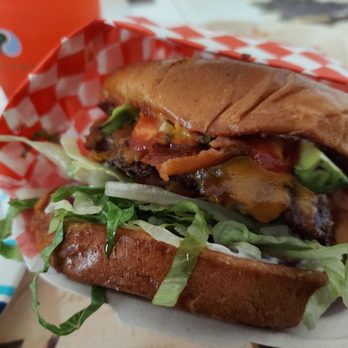 Stewart&Grub - The Rio Burger comes with nice thick bacon and fresh smooth ripe avocado and cheese - Chicken Wings Near Me - Downey, California Stewart&Grub - The Rio Burger comes with nice thick bacon and fresh smooth ripe avocado and cheese - Chicken Wings Near Me - Downey, California