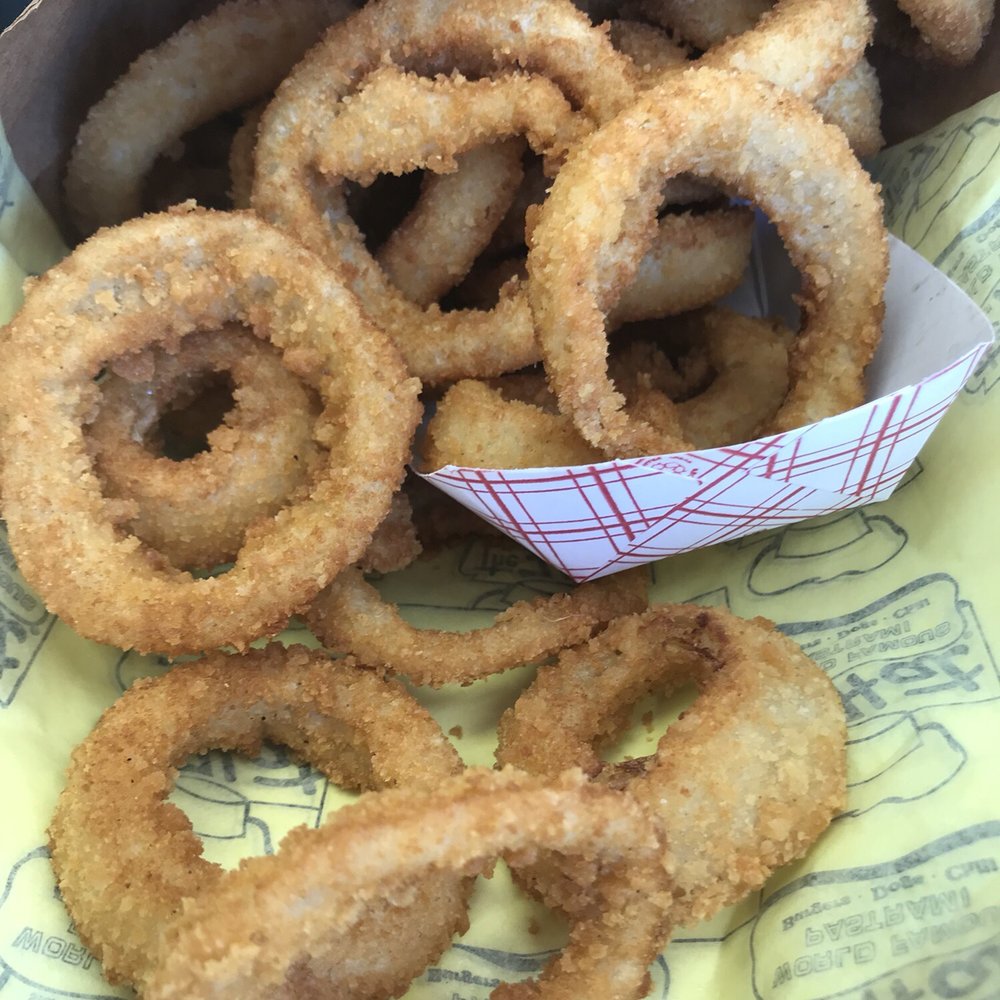 The Hat - An order of onion rings - Super yummy - Fast Food Near Me - Glendora, California The Hat - An order of onion rings - Super yummy - Fast Food Near Me - Glendora, California