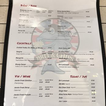 Brit & Chips - Menu - British Near Me - Montreal, Quebec