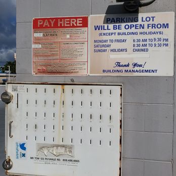 Kats Sushi - Parking located along Cooke St. up the ramp. Don't park in stalls 17 to 26. $3 flat rate. - Sushi Bars Near Me - Honolulu, Hawaii