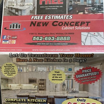New Concept Cabinet - Add from community news paper. - Cabinetry Near Me - Whittier, California