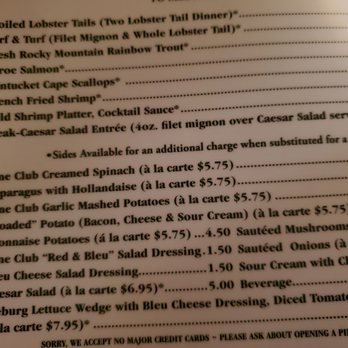 The Pine Club - I'm thinking about that Red & Bleu salad dressing - American Near Me - Dayton, Ohio