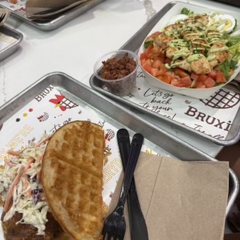 Bruxie - original waffle sandwich, green goddess grilled chicken salad - Sandwiches Near Me - Costa Mesa, California