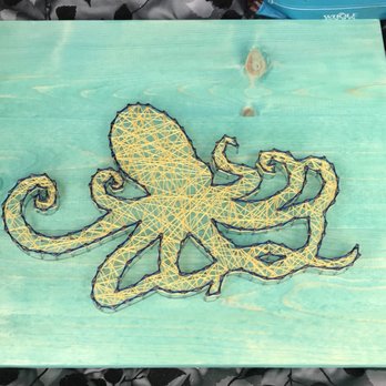 DIY BAR - Octopus string art! Took about 3.5 hours. - Arts & Crafts Near Me - Portland, Oregon DIY BAR - Octopus string art! Took about 3.5 hours. - Arts & Crafts Near Me - Portland, Oregon