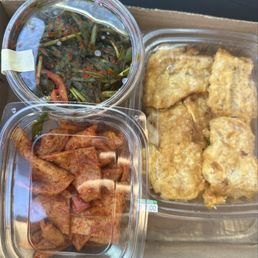 Fish jun, spicy fishcake and chives Fish jun, spicy fishcake and chives