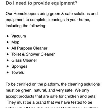 Tidy - They don't bring their own "green" supplies. They used mine. - Home Cleaning Near Me