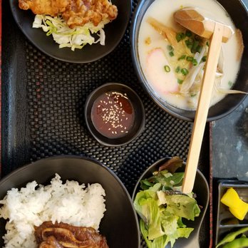 Teishoku - Combo B - Paitan ramen, kalbi on rice, & mochiko chicken - Japanese Near Me - Honolulu, Hawaii Teishoku - Combo B - Paitan ramen, kalbi on rice, & mochiko chicken - Japanese Near Me - Honolulu, Hawaii