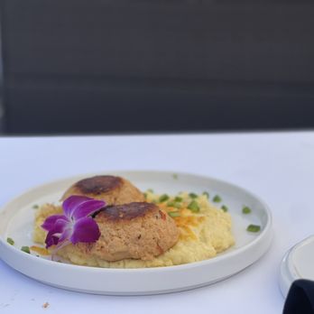 Sweet T's Southern Eatery - Salmon Cakes w/Grits - Soul Food Near Me - Montclair, New Jersey Sweet T's Southern Eatery - Salmon Cakes w/Grits - Soul Food Near Me - Montclair, New Jersey