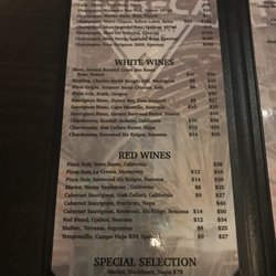 Tribeca Restaurant - Cocktail Menu