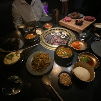 COTE Miami - The spread , various sides to enjoy while the meat of cooking - Korean Near Me - Miami, Florida