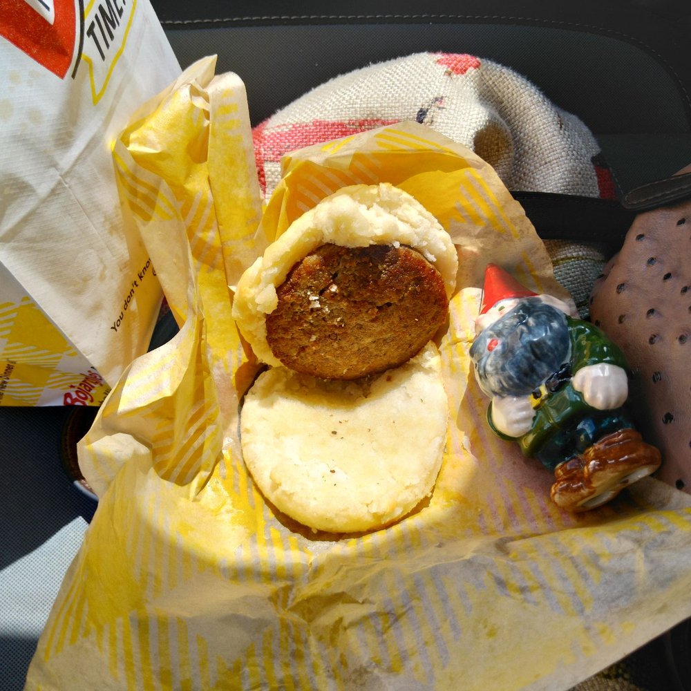 Bojangles -  a bag of chips and a sandwich - Fast Food Near Me - Mobile, Alabama