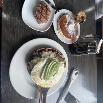 Gracy's - a breakfast of eggs, pancakes, avocado and toast - Breakfast & Brunch Near Me - North Logan, Utah