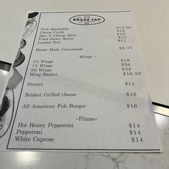 The Brass Tap - The modified menu for when it's toooooo busy - Sports Bars Near Me - Reno, Nevada The Brass Tap - The modified menu for when it's toooooo busy - Sports Bars Near Me - Reno, Nevada
