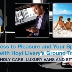 Hoyt Livery - From Business to Pleasure and Your Special Events, Book Easily with Hoyt Livery's Ground Transportation; Family-Friendly Cars, Luxury Vans