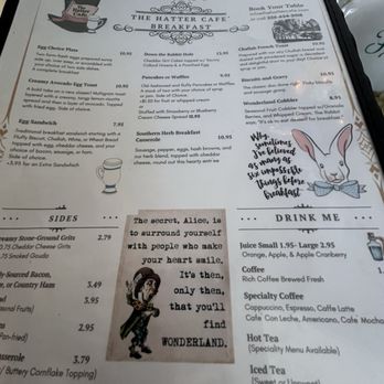 The Hatter Cafe - Menu - Cafes Near Me - Mentone, Alabama