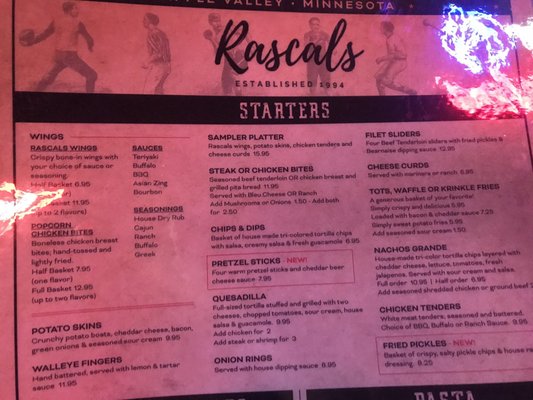 Menu photo 5 Rascals Bar & Grill Apple Valley, MN