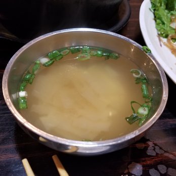 Chris Korean BBQ - Soup (I believe it's radish-based) - Korean Near Me - Pasadena, California Chris Korean BBQ - Soup (I believe it's radish-based) - Korean Near Me - Pasadena, California
