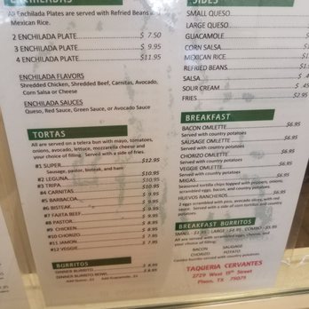 Taquerias Cervantez - Menu - Mexican Near Me - Plano, Texas Taquerias Cervantez - Menu - Mexican Near Me - Plano, Texas