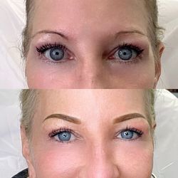 Permanent Makeup at Rizzieri - Brow before and after