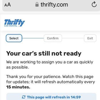 Thrifty Car Rental - 1 hr 30 min after my reservation and still no car available. - Car Rental Near Me - Kahului, Hawaii Thrifty Car Rental - 1 hr 30 min after my reservation and still no car available. - Car Rental Near Me - Kahului, Hawaii