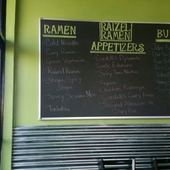 Raizel Ramen - Chalk menu - Ramen Near Me - Palmdale, California