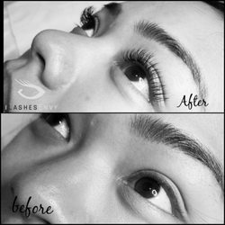 PMU Studio Brows & Lashes - Before and after.